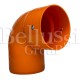 Pomarańczowe kolanko PCV 90° stołów MP/F/PV