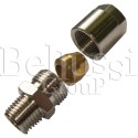 Nipple 1/4" (external thread) with clamp barrel for 6 mm glass tube