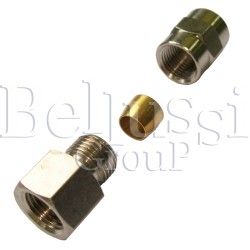 Nipple 1/8" (external thread) with clamp barrel for 6 mm glass tube