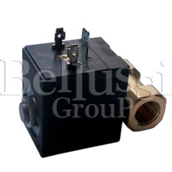 Trough water solenoid valve with semicircular coil for FB/F steam generator