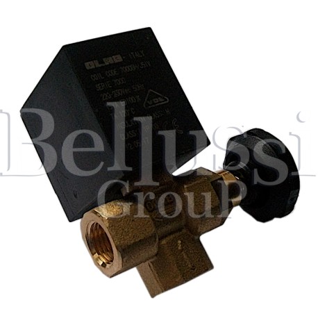 Angle small solenoid valve 1/4 with regulation and knob
