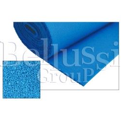 Blue siliconized polyamide foam, 7 mm thick and 130 cm wide